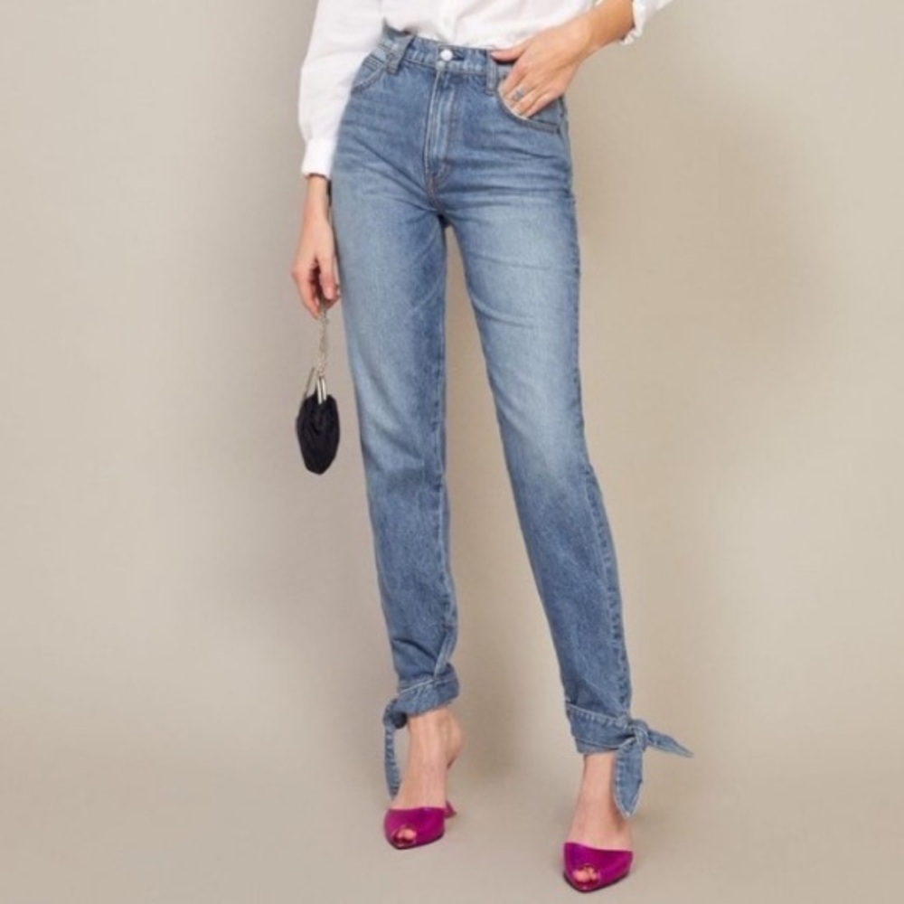 Tie bottom jeans